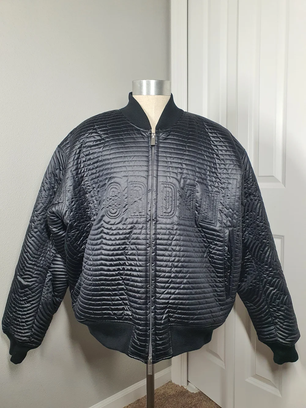 Jordan Bomber Jacket Full Zip Quilted Down Black II5314 010 Men's Size XL $300